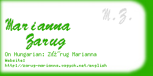 marianna zarug business card